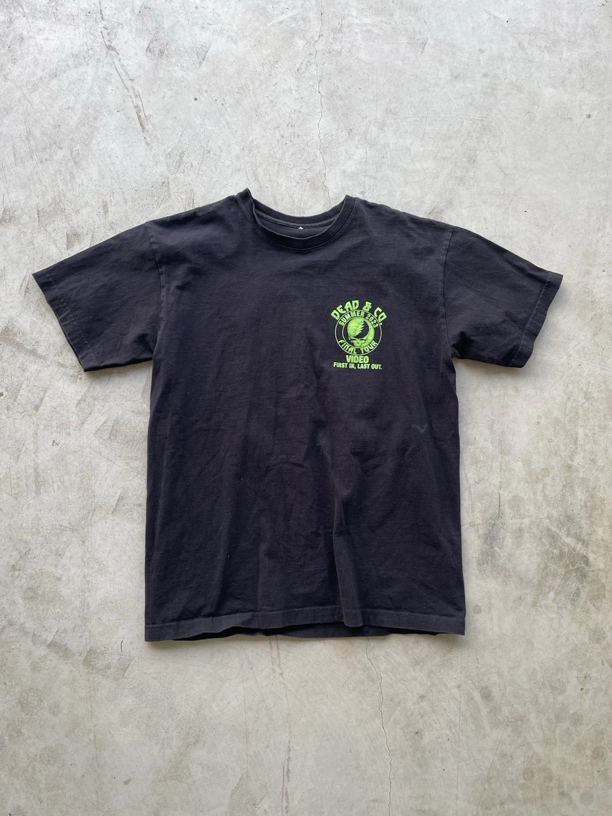 Grateful Dead and Company Crew Staff black 2 side tee 2023 final tour BTH57 gallery