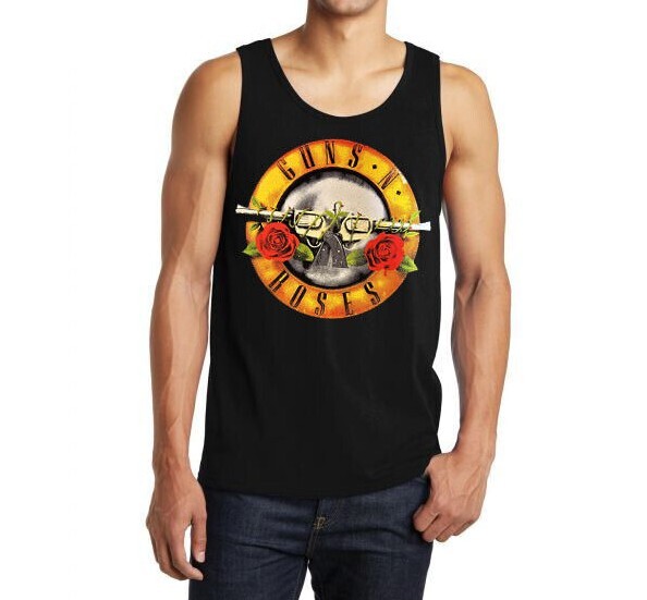 GUNS `N ROSES LOGO Rock Band Black Tank Top Men's Sizes gallery