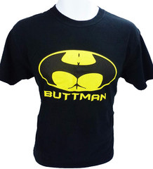 Medium Buttman Surf Style Black T Shirt Bikini Bottom Mens M