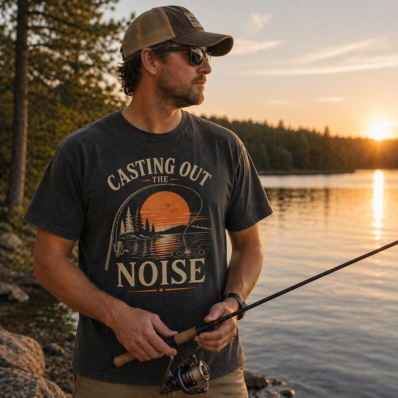 Fishing Dad Comfort Tee Casting Out Fishing Lover Gift gallery