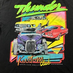 John Galt Shirt Large Thunder Kustom Club Cars Short Sleeve Brandy Melville a1