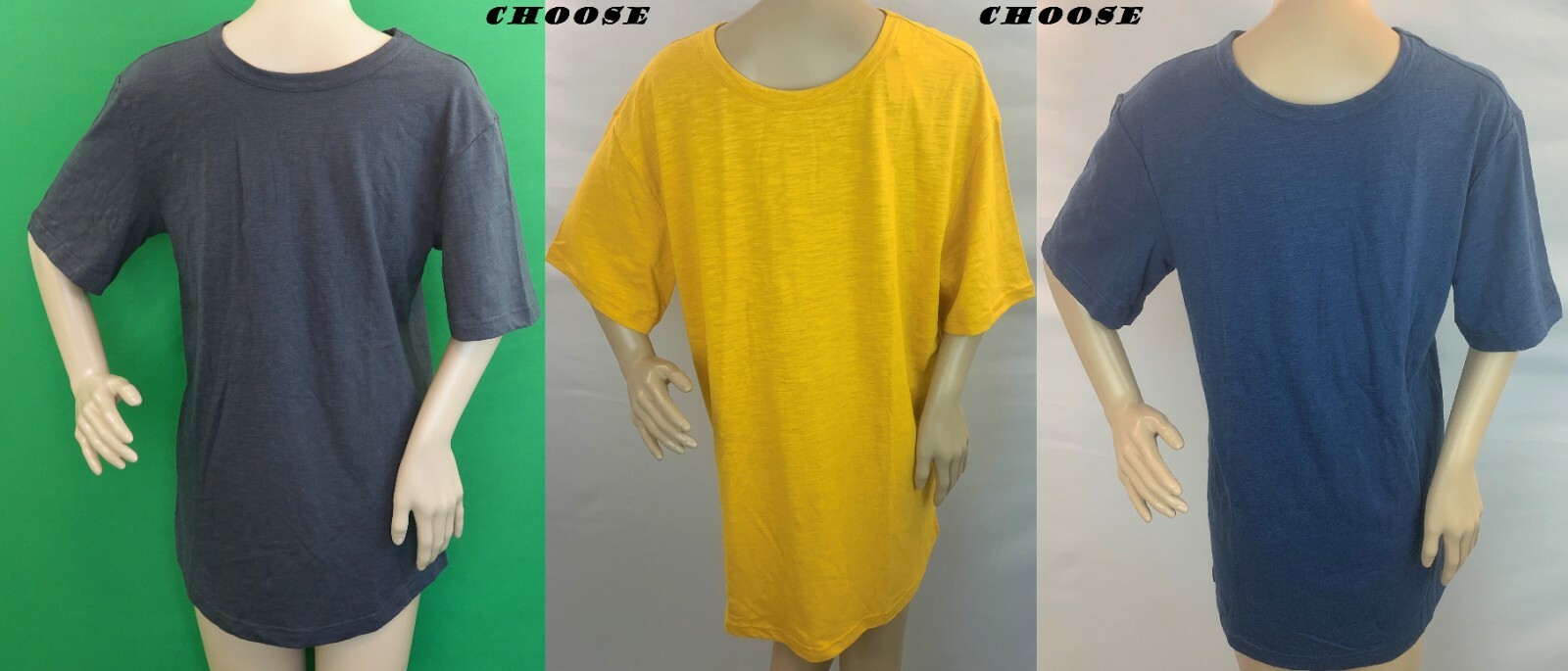 ORIGINAL USE short sleeve gray/yellow/blue slit sides T-shirt, men’s sz XS-2XL