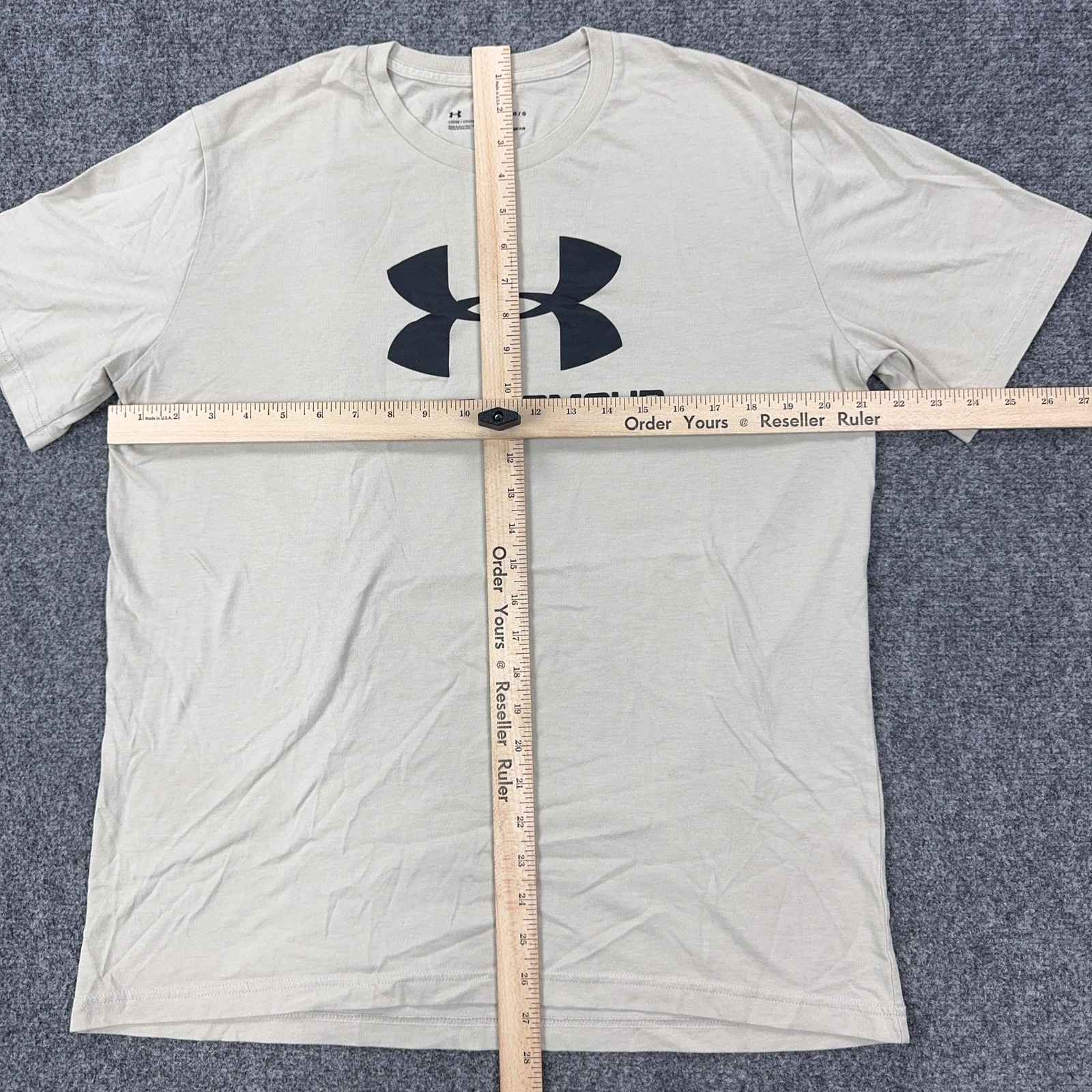 Under Armour Shirt Mens Large White Big Logo HeatGear Tee Tagless Athletic gallery