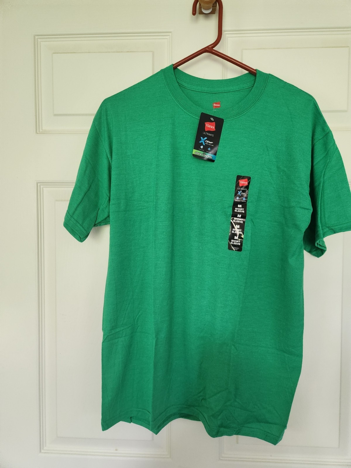 Hanes Ultimate X-Temp Short Sleeve T-Shirt Green -M- Cooling Wicking gallery
