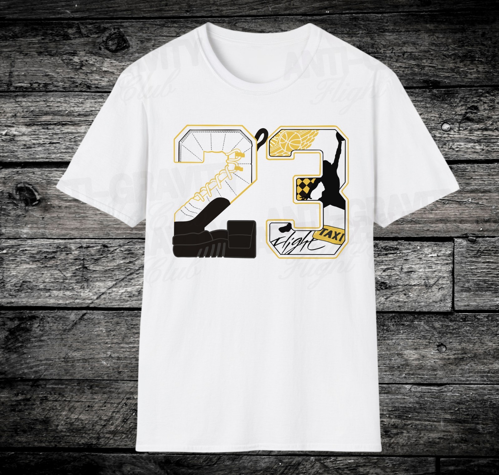 Jordan 12 Taxi Sneaker Match Shirt, Black White Taxi gallery