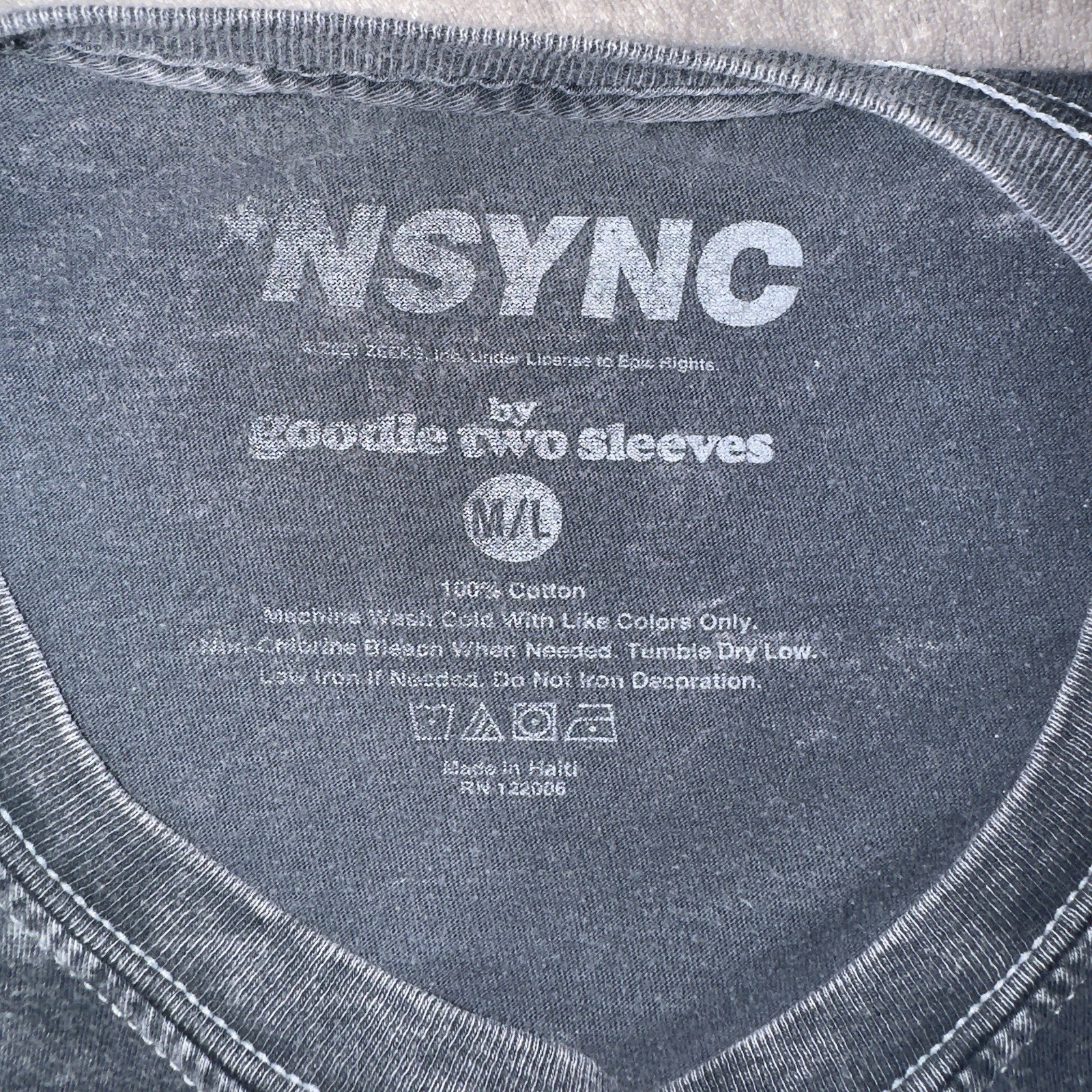 NSYNC "Bye Bye Bye" Goodie Two Sleeves Graphic Tee Mens M/L Wash Pattern gallery