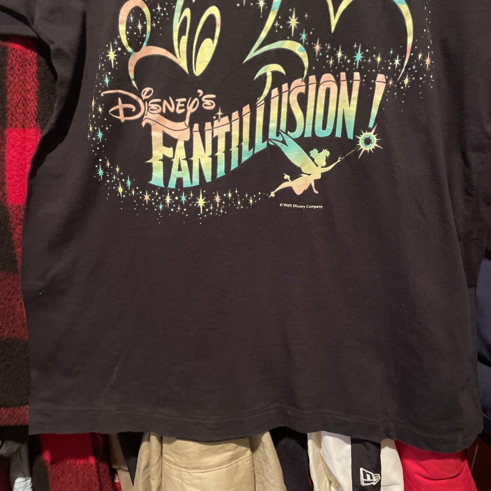 Vintage Tokyo Disneyland Fantillusion Mickey T Shirt Black Single Stitch Size M gallery