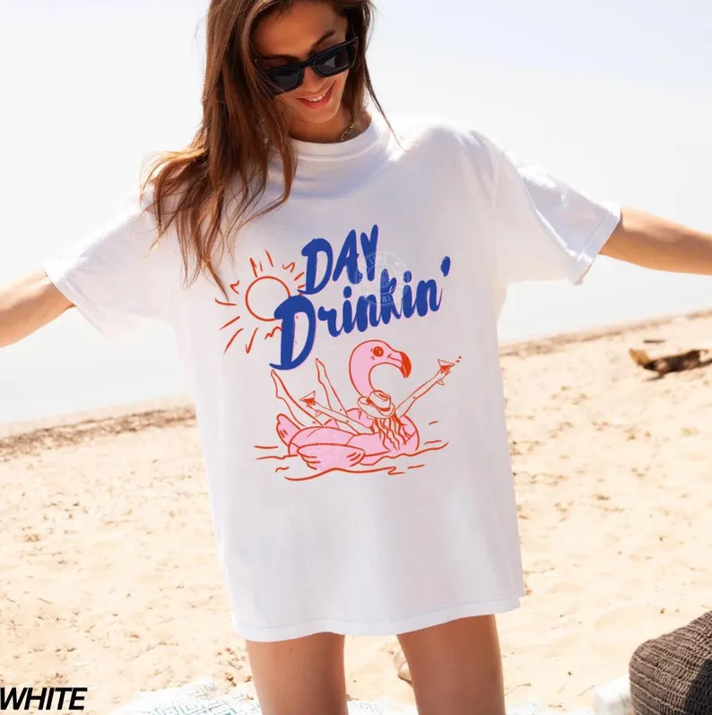 Day Drinking Summer Beach Lake Party Vacation Comfort Tee gallery