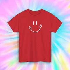 Sarcastic Smiley Face Shirt | Funny Graphic | Anti-Social Statement Tee