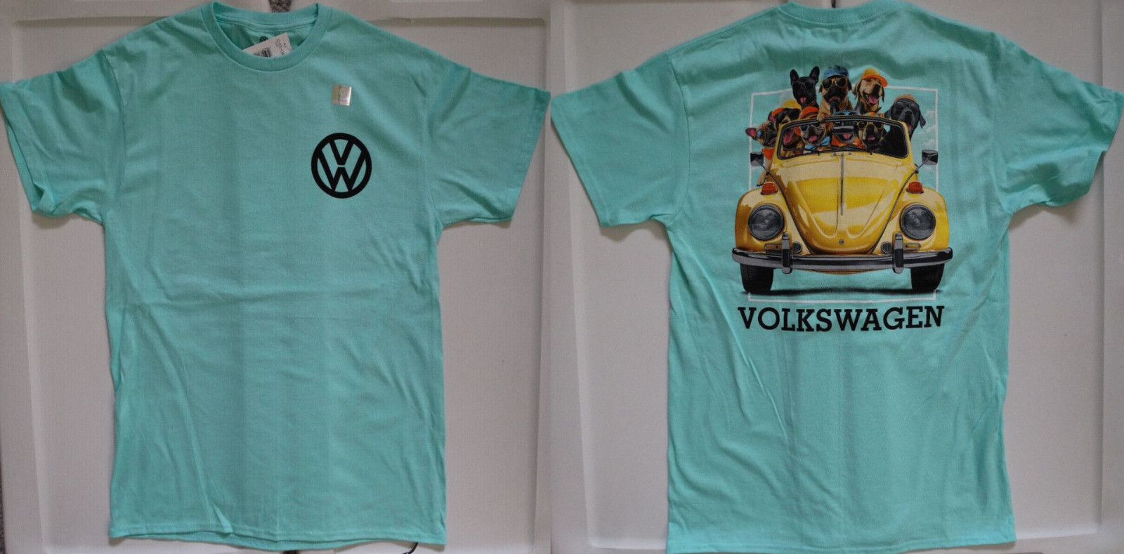 Volkswagen Bettle VW Dogs In Bug Officially Licensed T-Shirt gallery
