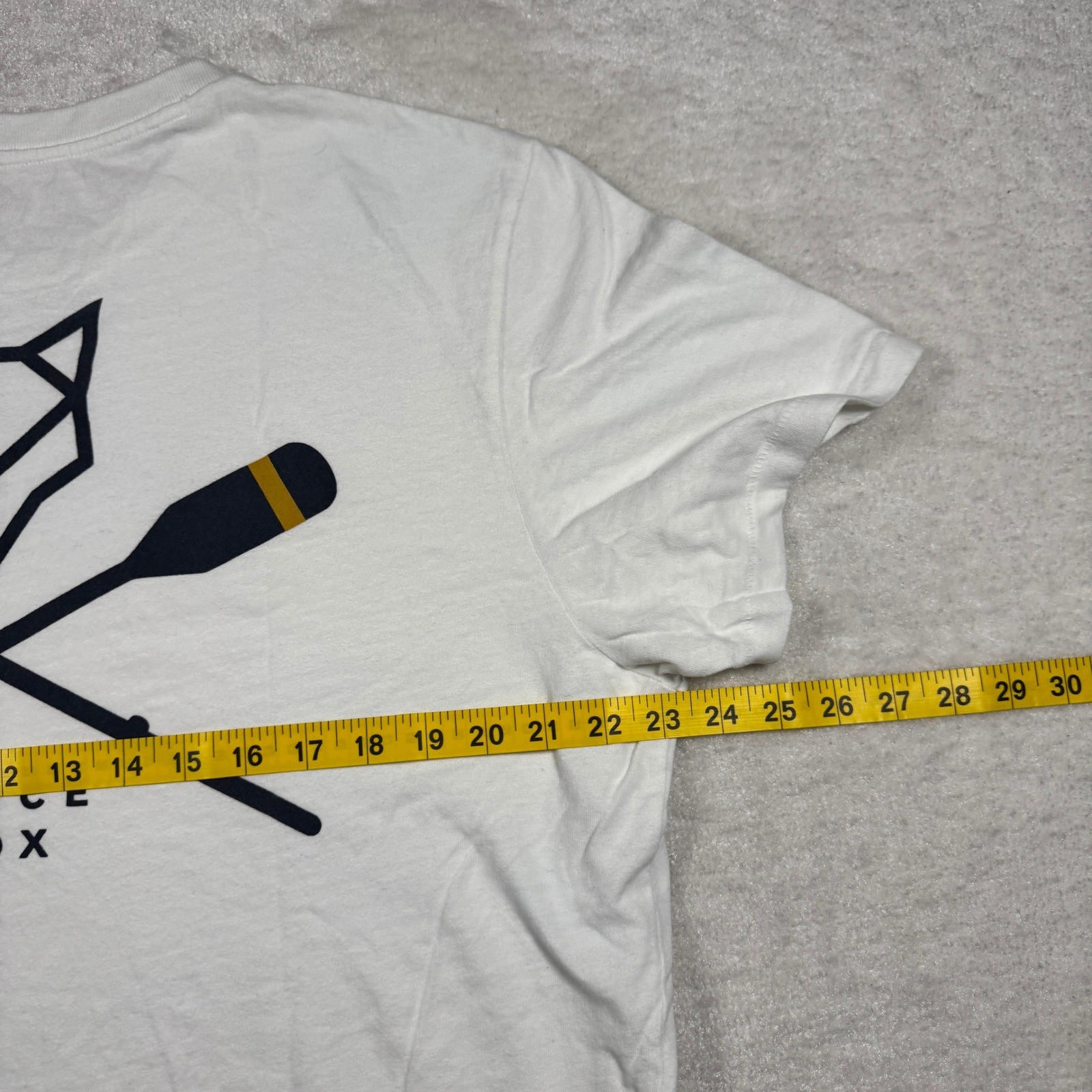 Prince & Fox Mens XL White Graphic Pocket T-Shirt Fox Oars Cotton Tee gallery