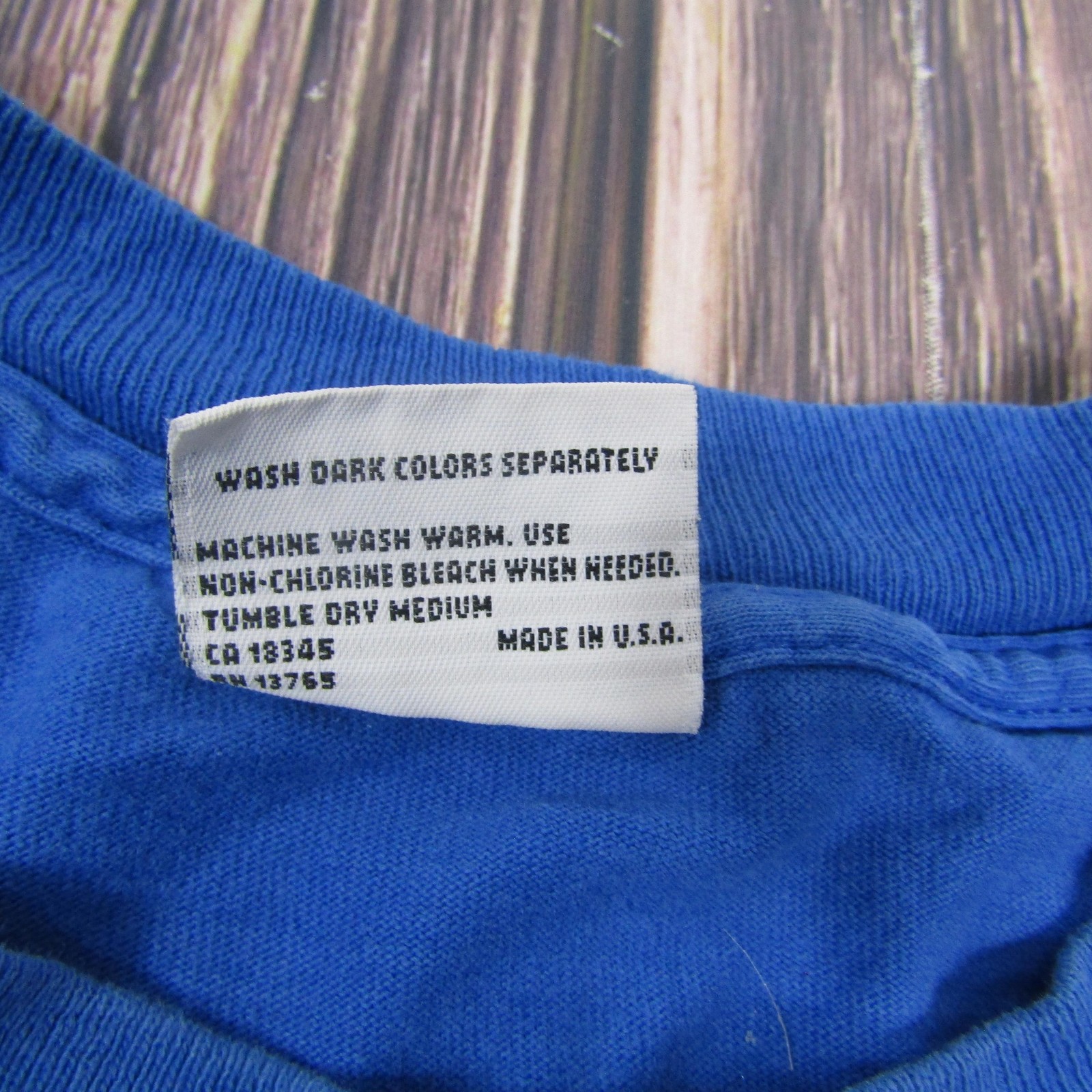 Vintage Basics Lizard Graphic Shirt Mens XLT Blue Single Stitch Pocket Tee gallery