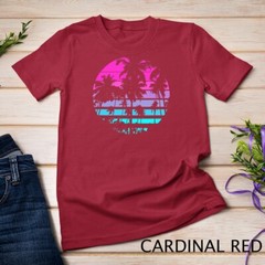Retro Eighties 80s _ 90s Beach Style design with palm trees Unisex T-shirt