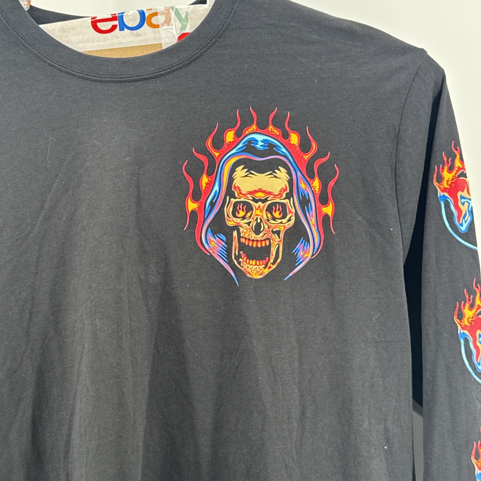 NWT Headrush Watch It Burn Long Sleeve Tee 2XL XXL Skull Reaper Biker Grunge gallery