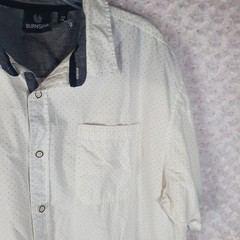 Burnside Men’s White Short Sleeve Button Up Size XXL