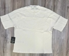 Represent Waffle T-Shirt Flat White Mens Size Small Oversized Boxy Fit NEW
