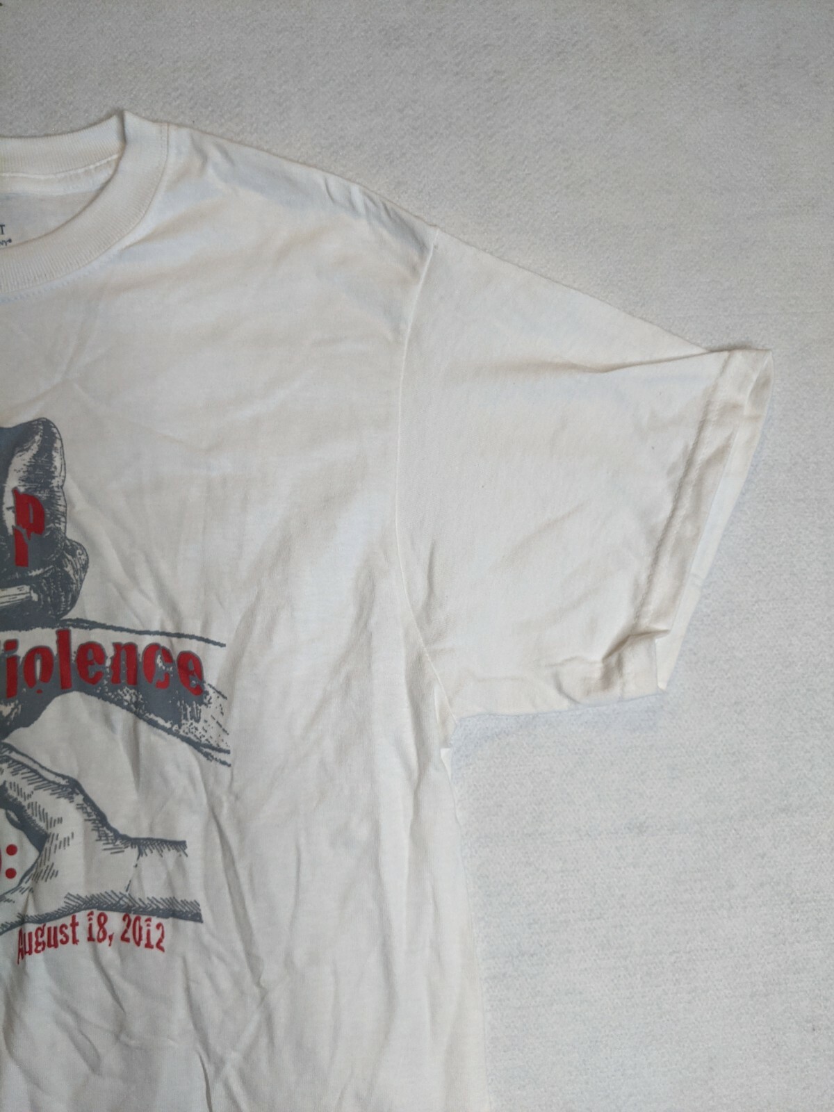 Stop the violence Love Heart Domestic Abuse shirt mens size Medium M White gallery
