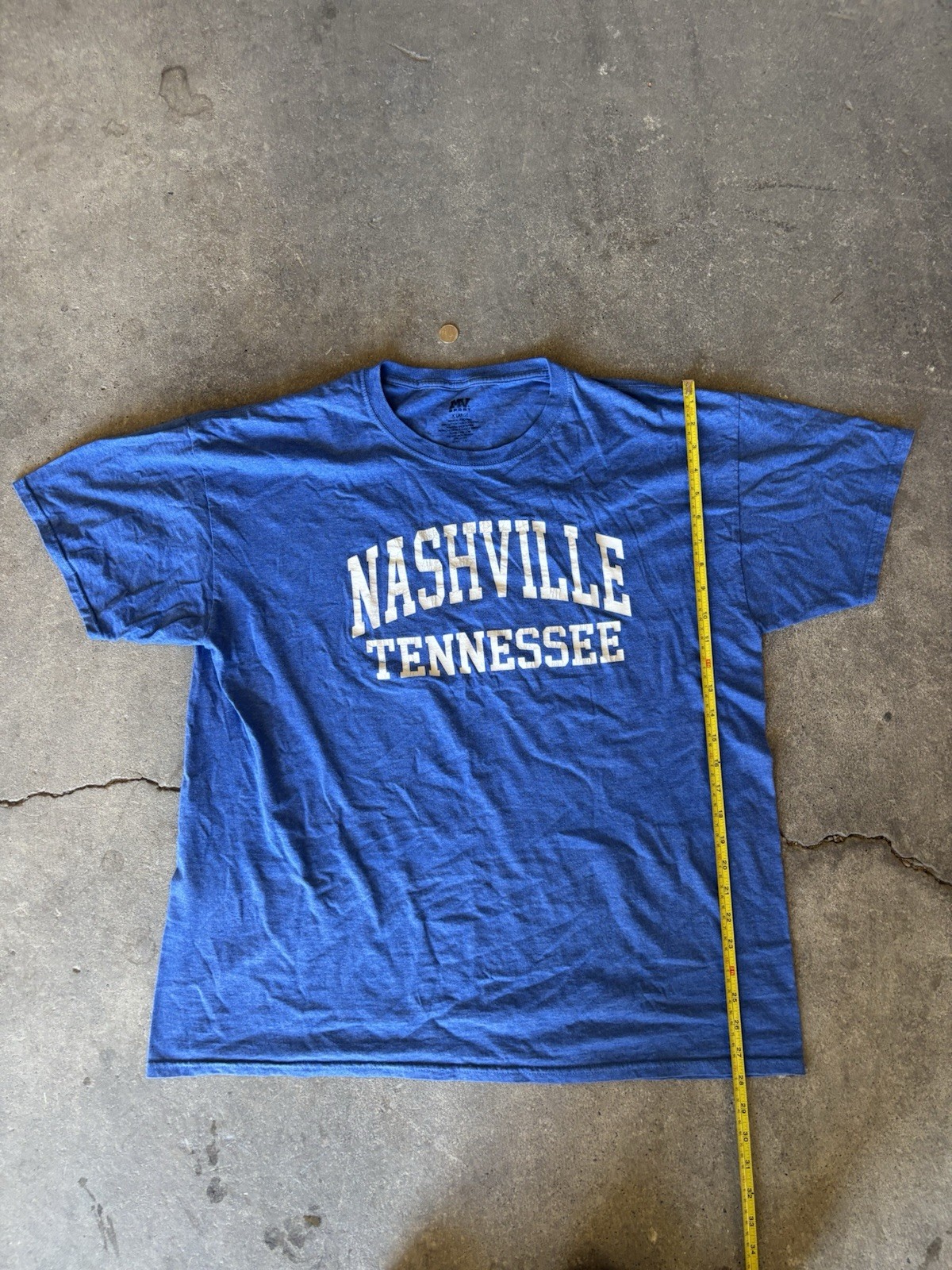 MV Sport Men’s XL Blue Crew Neck Short Sleeve Nashville TN Graphic T-Shirt gallery