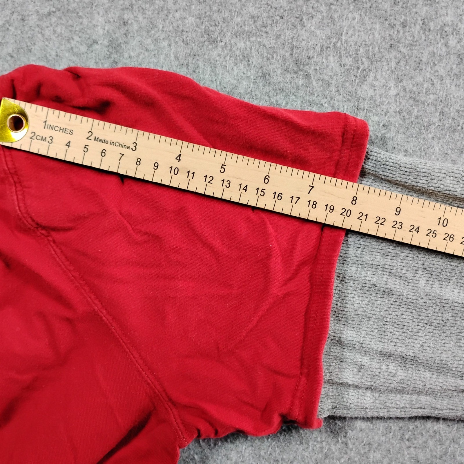Lucky Brand Mens Red Double Layer Thermal Shirt Live to Ride Iron Cross L gallery