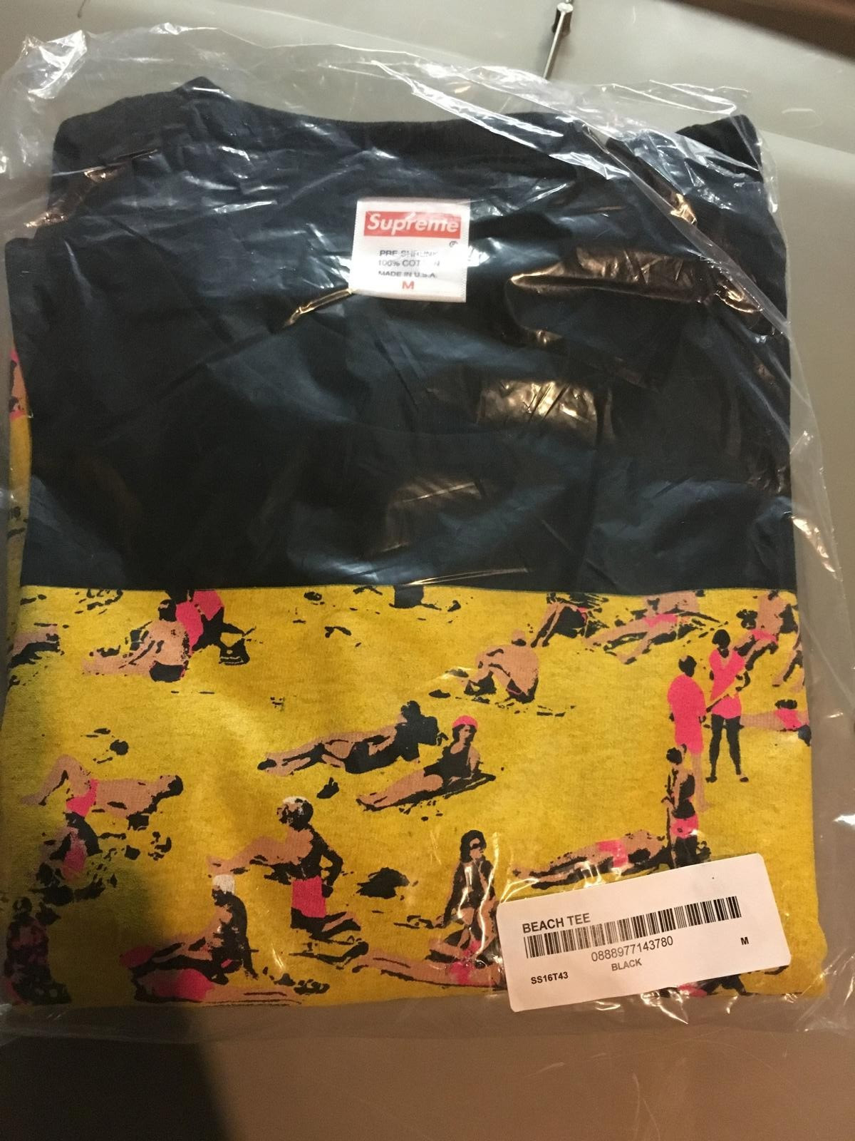 Supreme Beach Tee Black Medium SS16