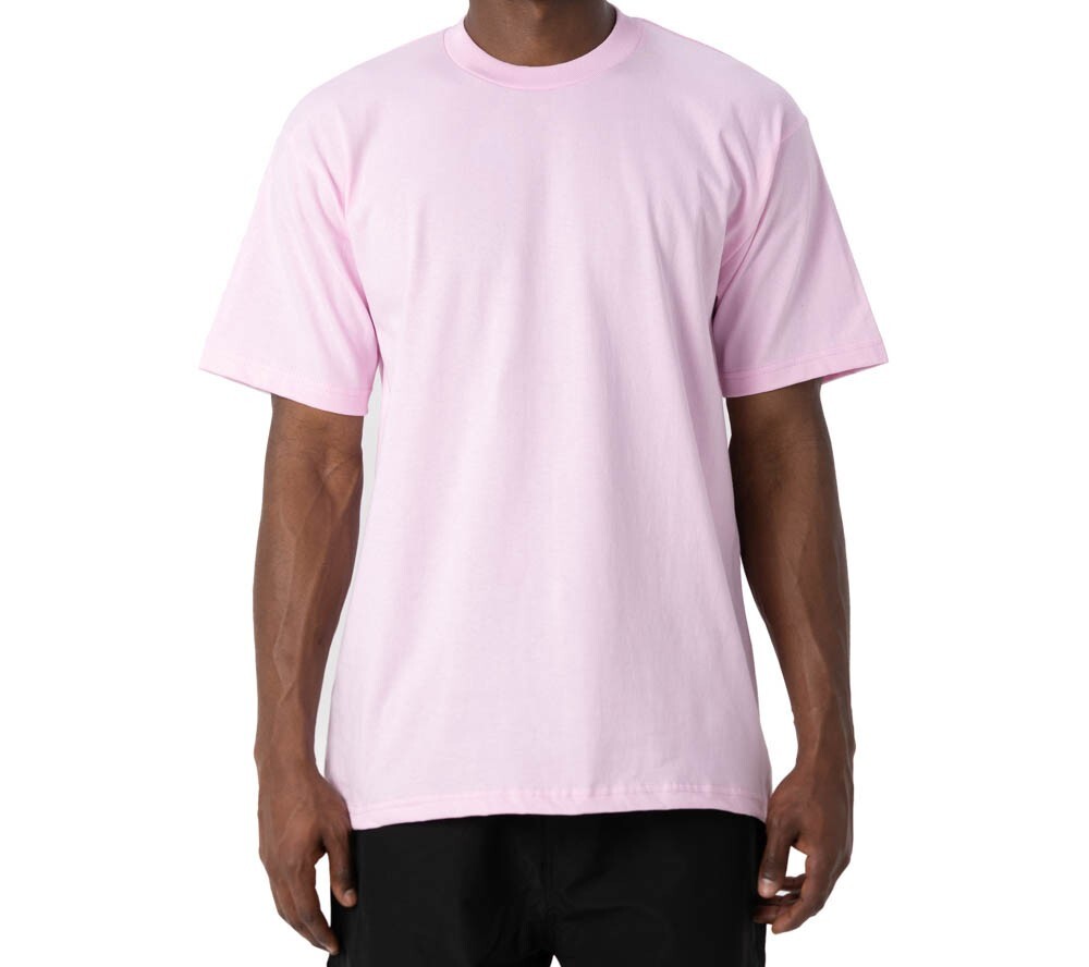 Pro Club Men's Heavyweight Plain Cotton Short Sleeve Crew Neck T-Shirt Big Tall gallery