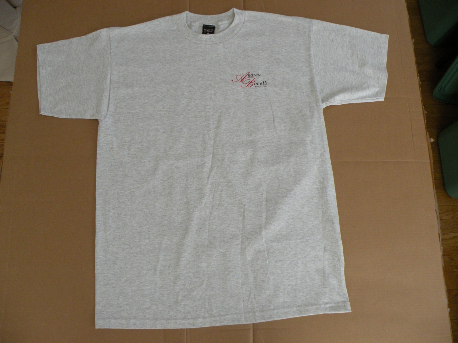 Andrea Bocelli Vintage 2001 World Tour Concert T-Shirt with Program and Ticket