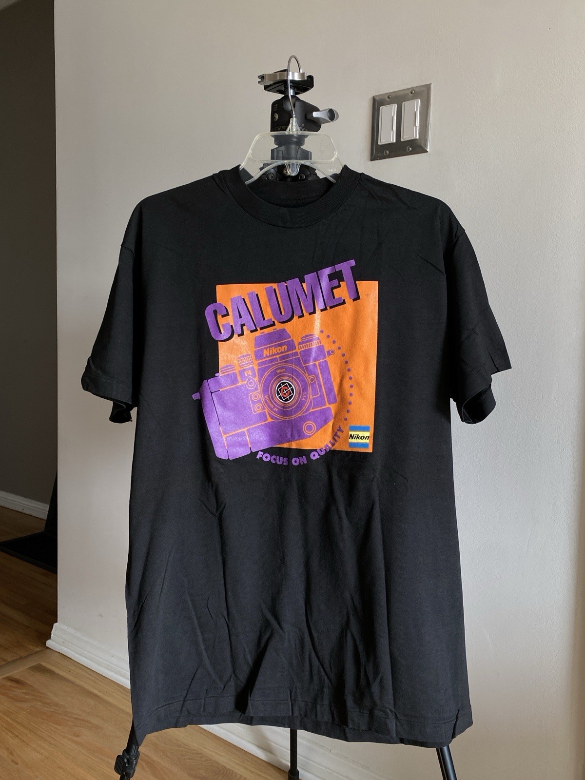 Vintage 90s Promo Tee Shirt "CALUMET / NIKON". NEW: never be worn. gallery