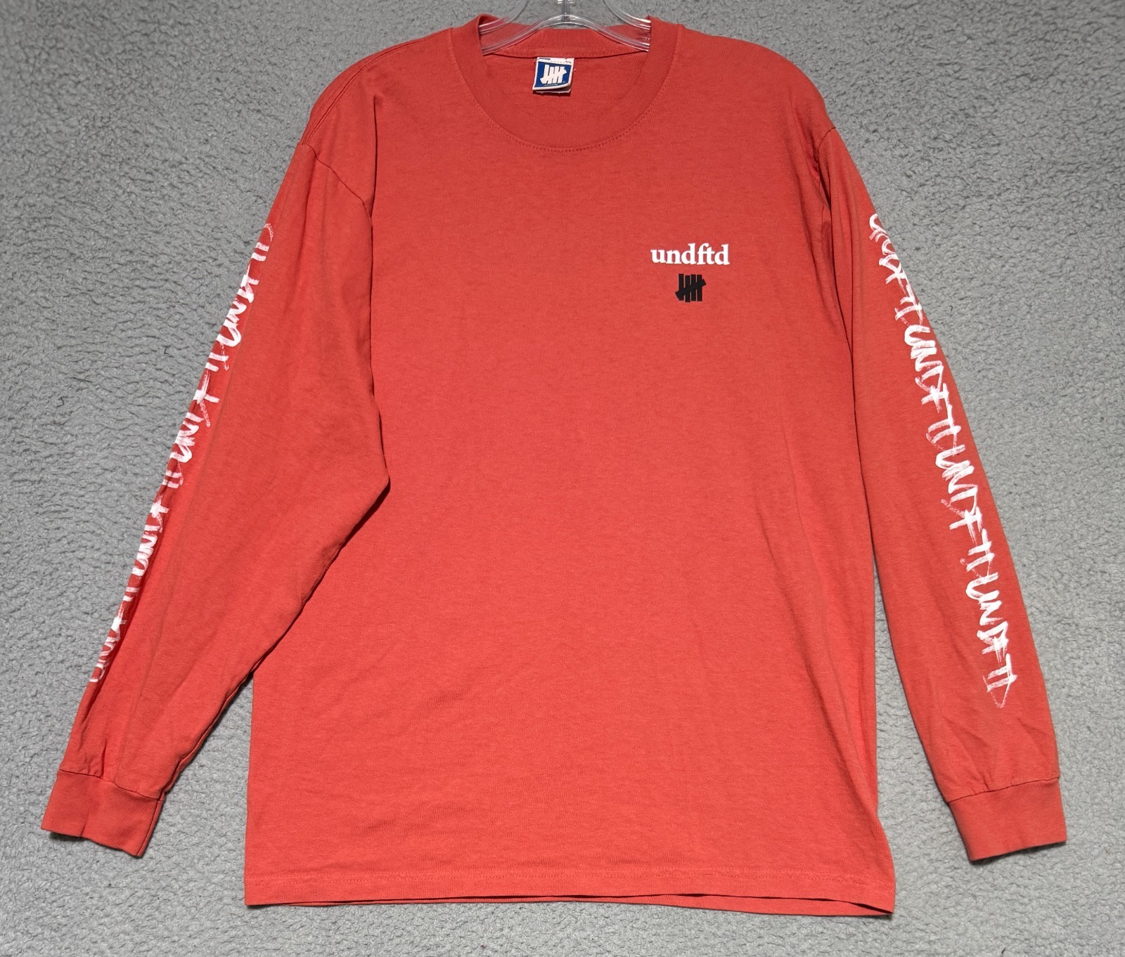 Vintage UNDEFEATED Long Sleeve Burnt Orange T-Shirt Mens Size M Made In USA gallery