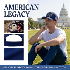 250th Anniversary USA Hat, Adjustable Embroidered Patriotic Washed Baseball C…