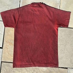 Overdyed Vintage Black Red Single Stitch Pocket T-shirt