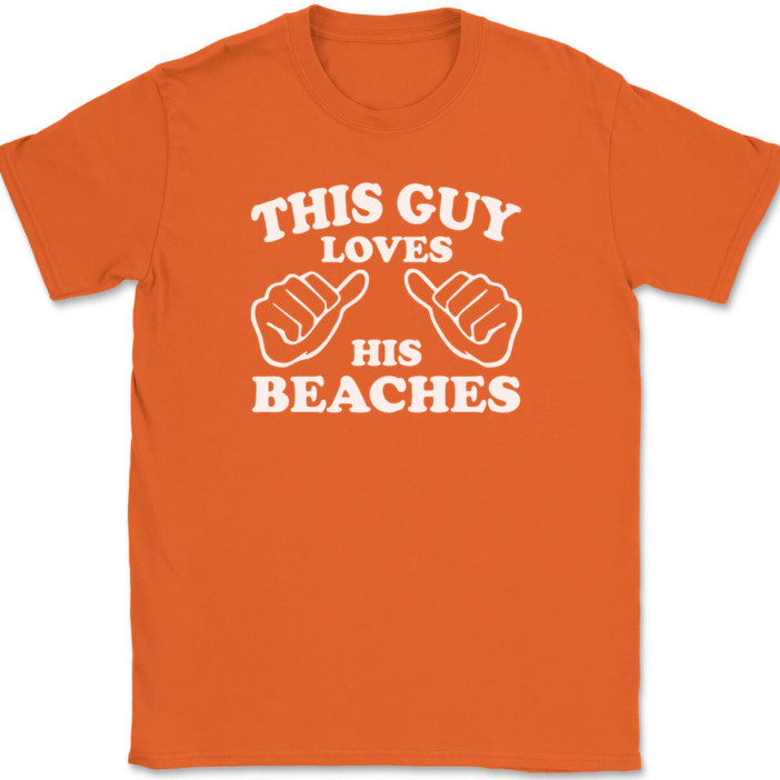 This Guy Loves His Beaches T-Shirt Tee Funny Ocean Novelty Gift gallery