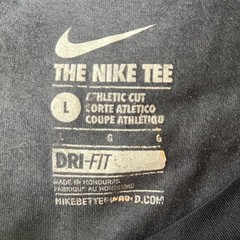 Nike Baseball Tshirt Mens Large Black Gray 3/4 Sleeves Activewear Casual