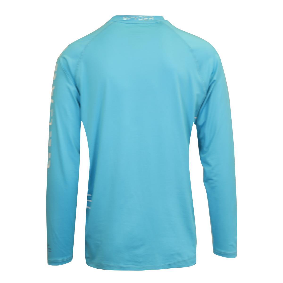 Spyder Men's T-Shirt Aqua Blue UPF30+ Rash Guard L/S (S01A) gallery