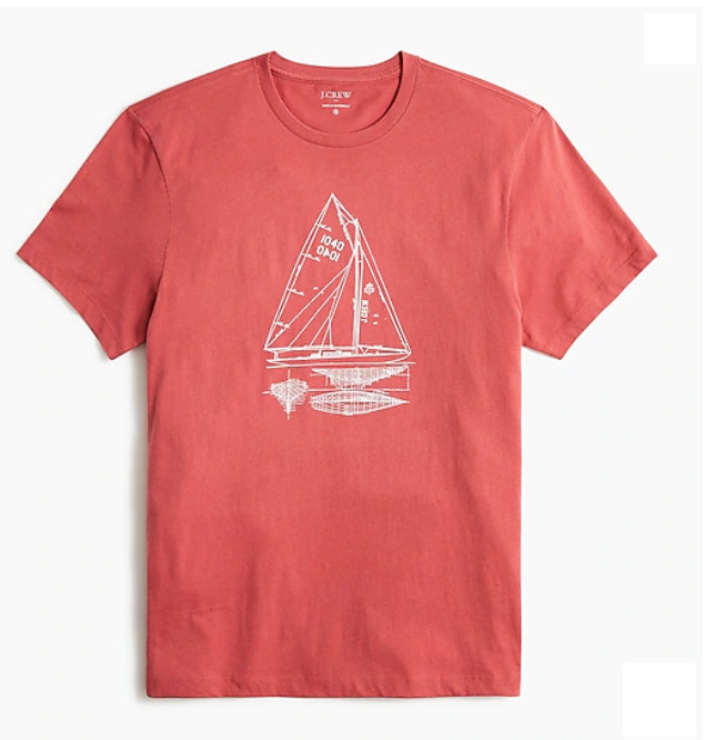 J.Crew Factory NEW Men’s SAILBOAT Graphic Cotton T-Shirt size S M L XL XXL ⛵