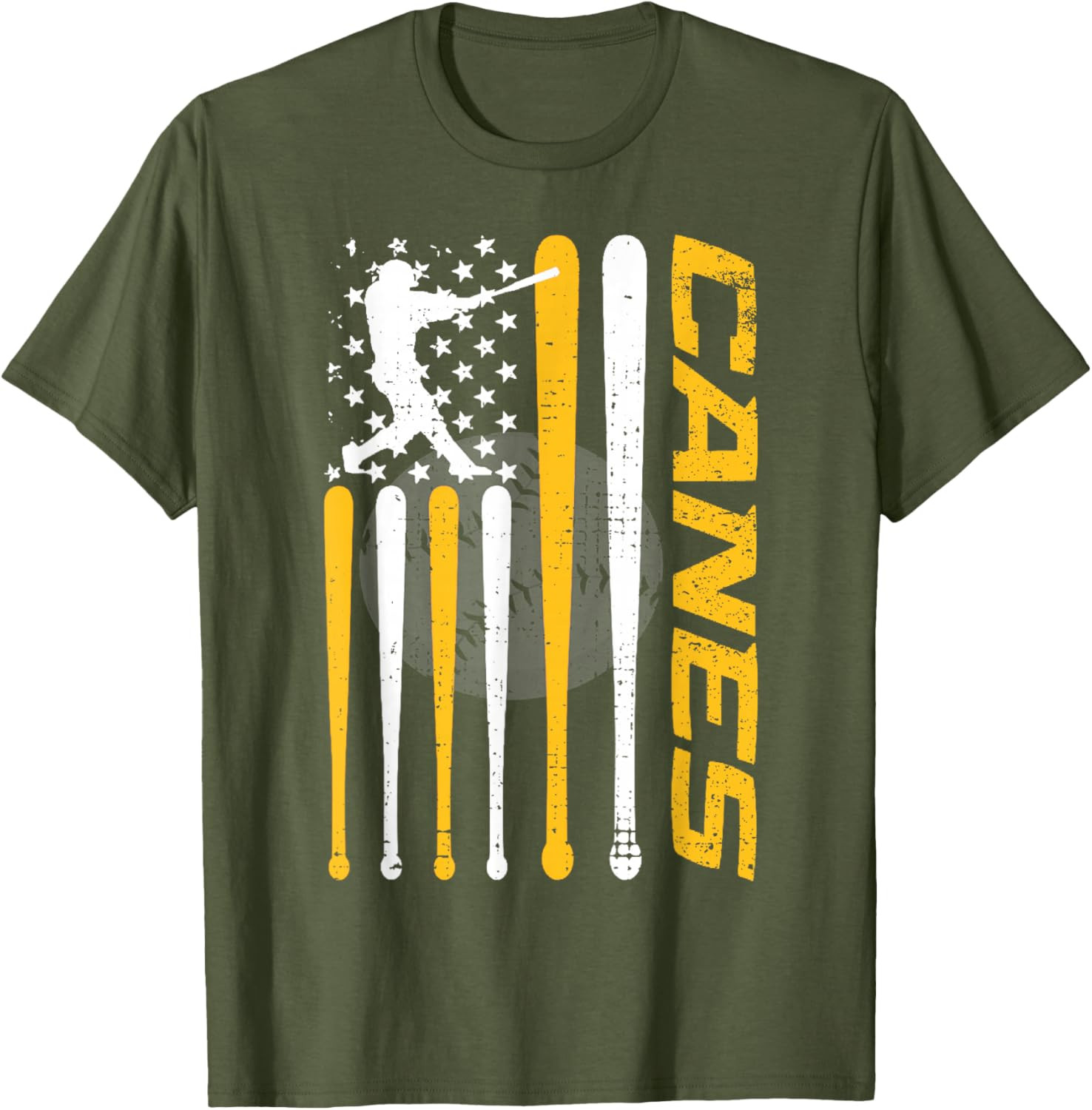 Vintage Canes Baseball Sports T-Shirt gallery