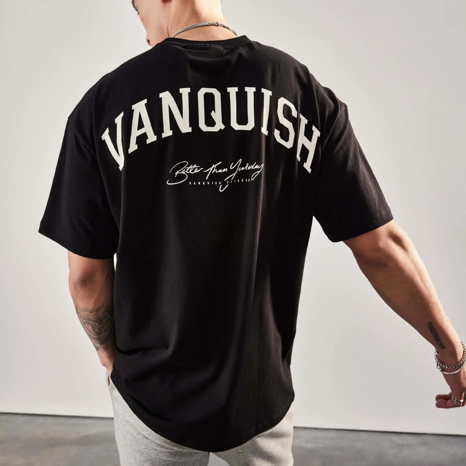 Fitness Training Sports Oversized Cotton Tshirt Casual Fashion For Summer Men's gallery