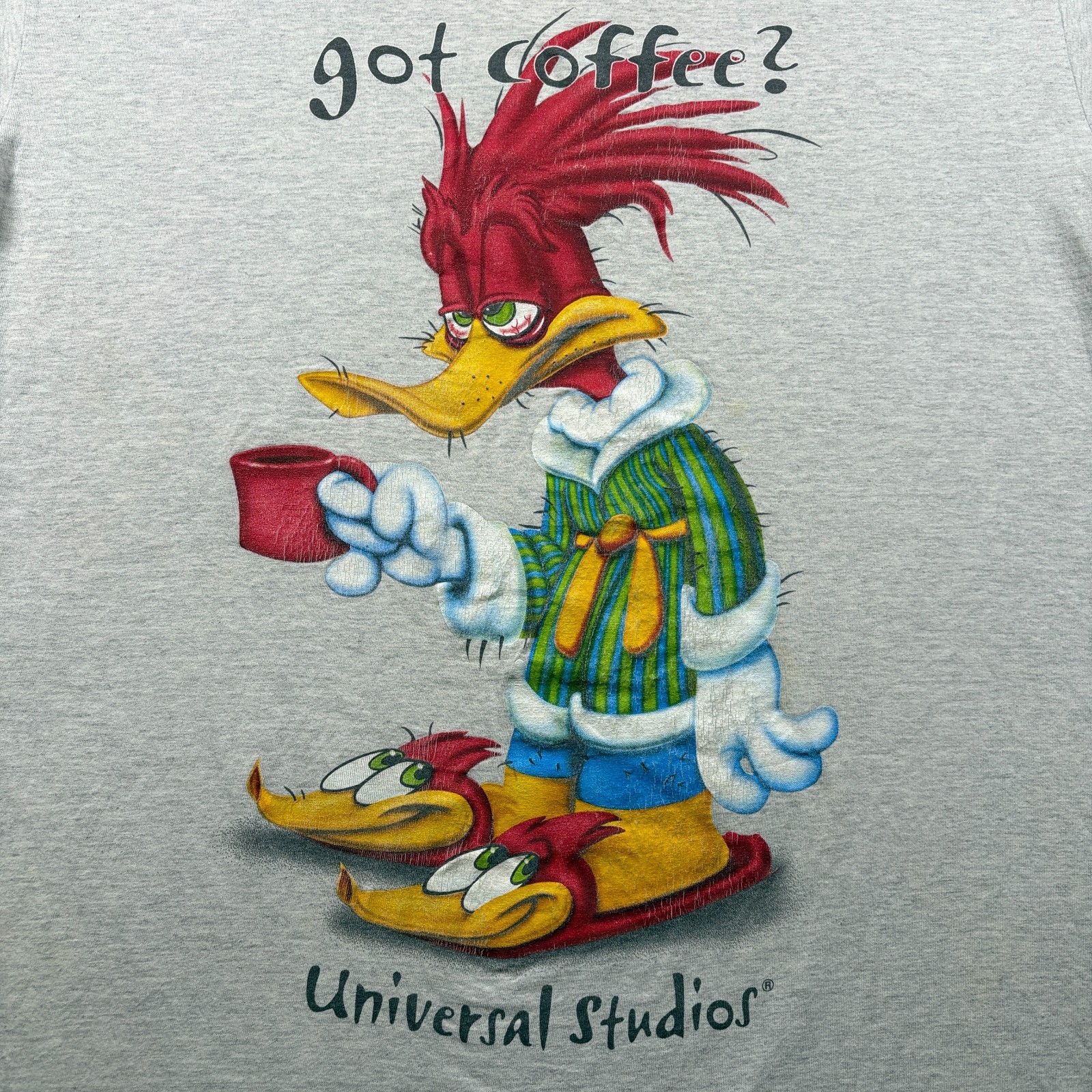 Vintage Universal Studios T-Shirt Mens OSFA Sleep Woody Woodpecker Got Coffee gallery