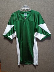 NEW VKM Moisture Wick Green & White Polyester Sports Jersey Shirt Medium