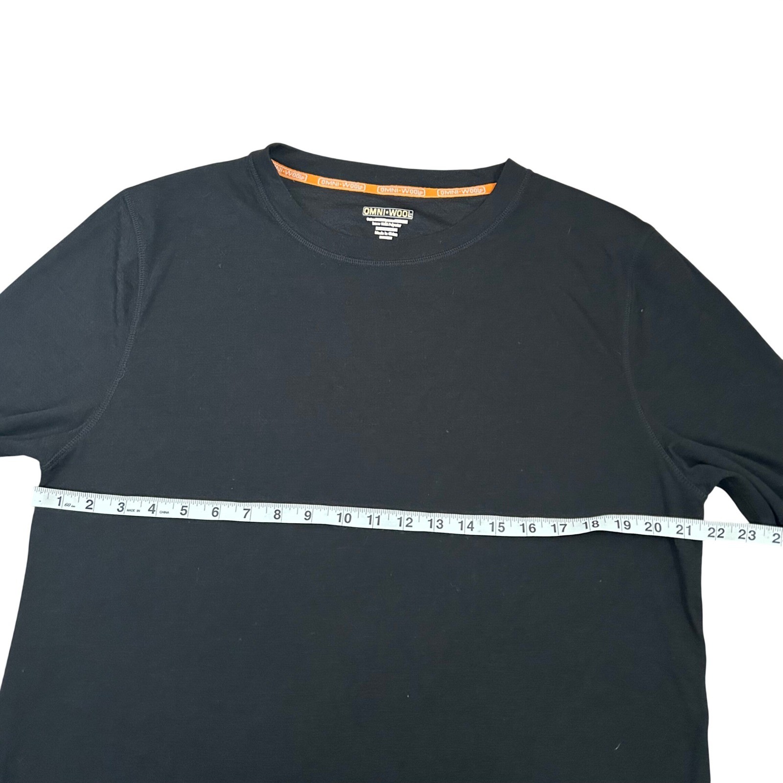 Omni-Wool Mens XXL Black Merino Wool Blend Long Sleeve Base Layer Thermal Shirt gallery