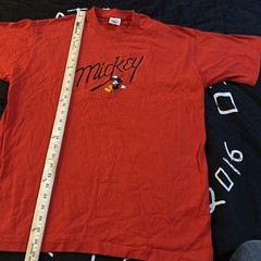 VTG Mickey & Co. Disney Mickey Mouse Embroidered Red T-Shirt XL OSFA 90s USA Tee