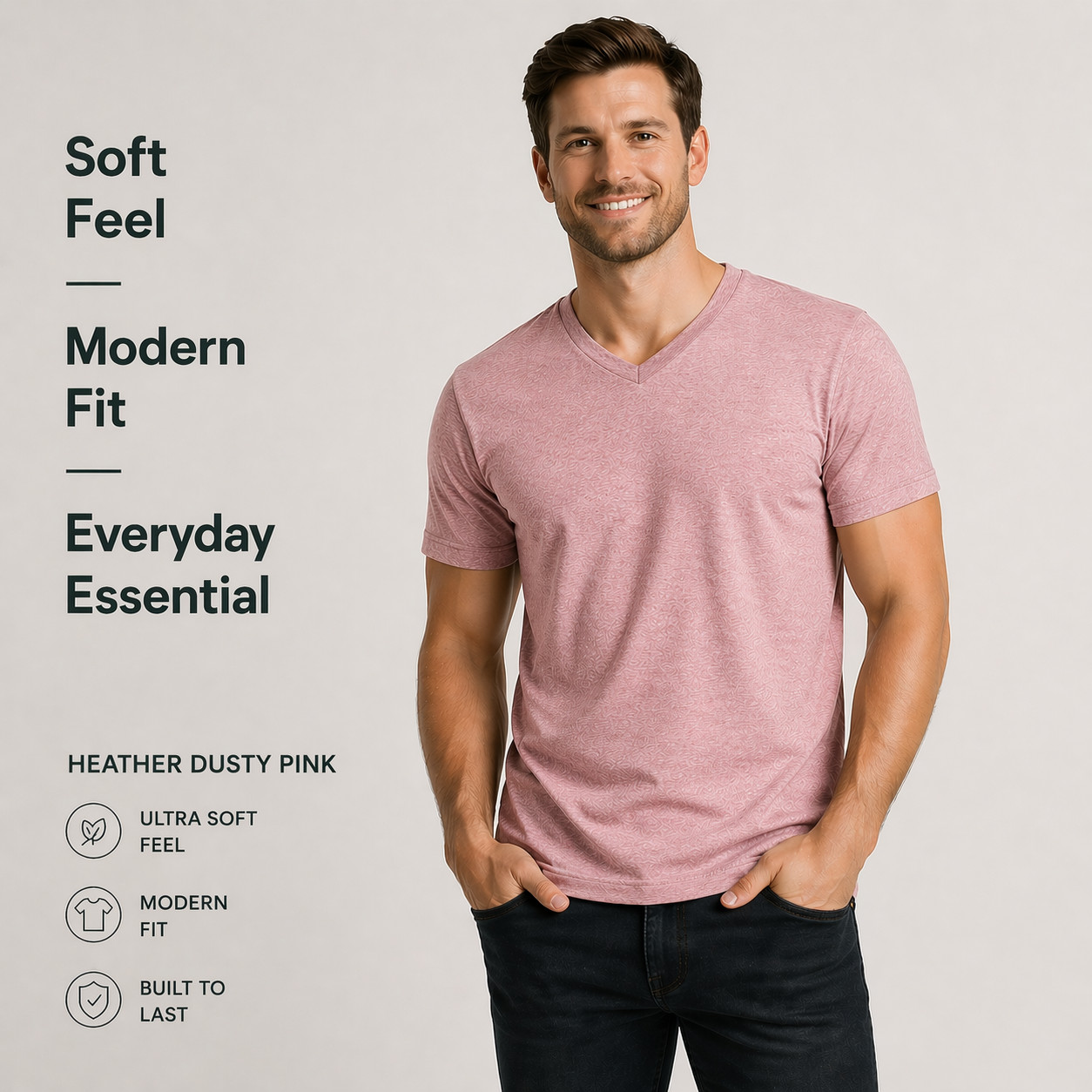 True Classic V-Neck T-Shirts 6 Pack Men Size 2XL New No Tags Soft Premium Fit gallery