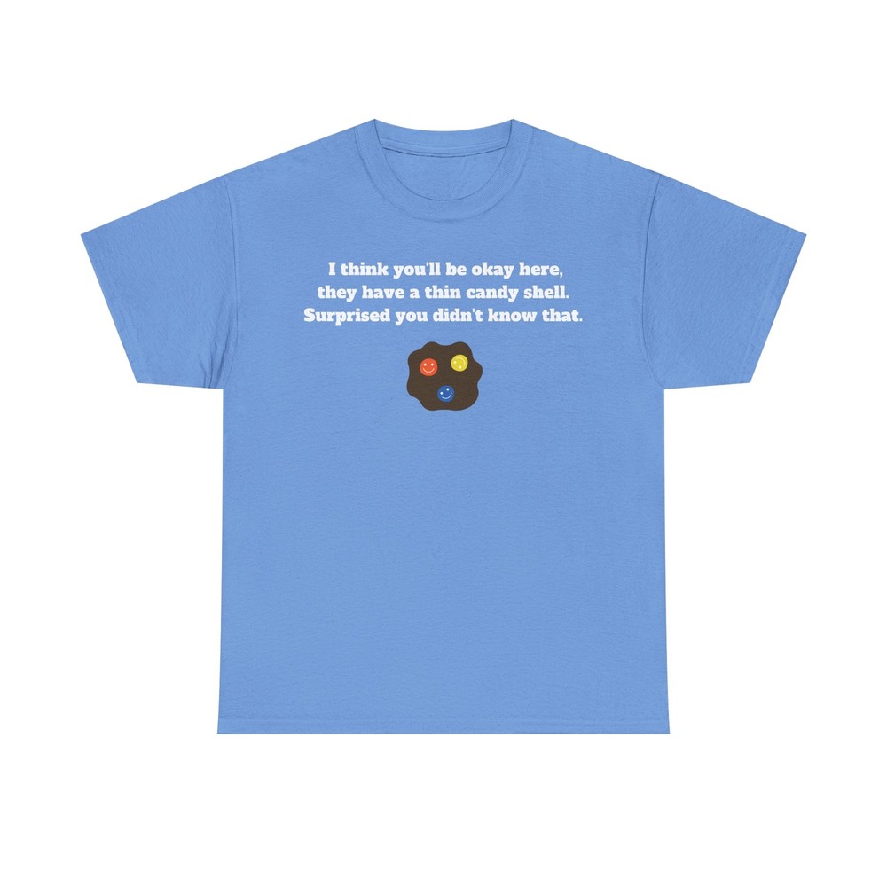 Thin Candy Shell Quote Tee, Fun Graphic T-Shirt, Casual Wear, Gift for Dads