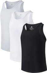 DAVID ARCHY Men Tank Top Bamboo Rayon Undershirts Tank Shirt Moisture-Wicking