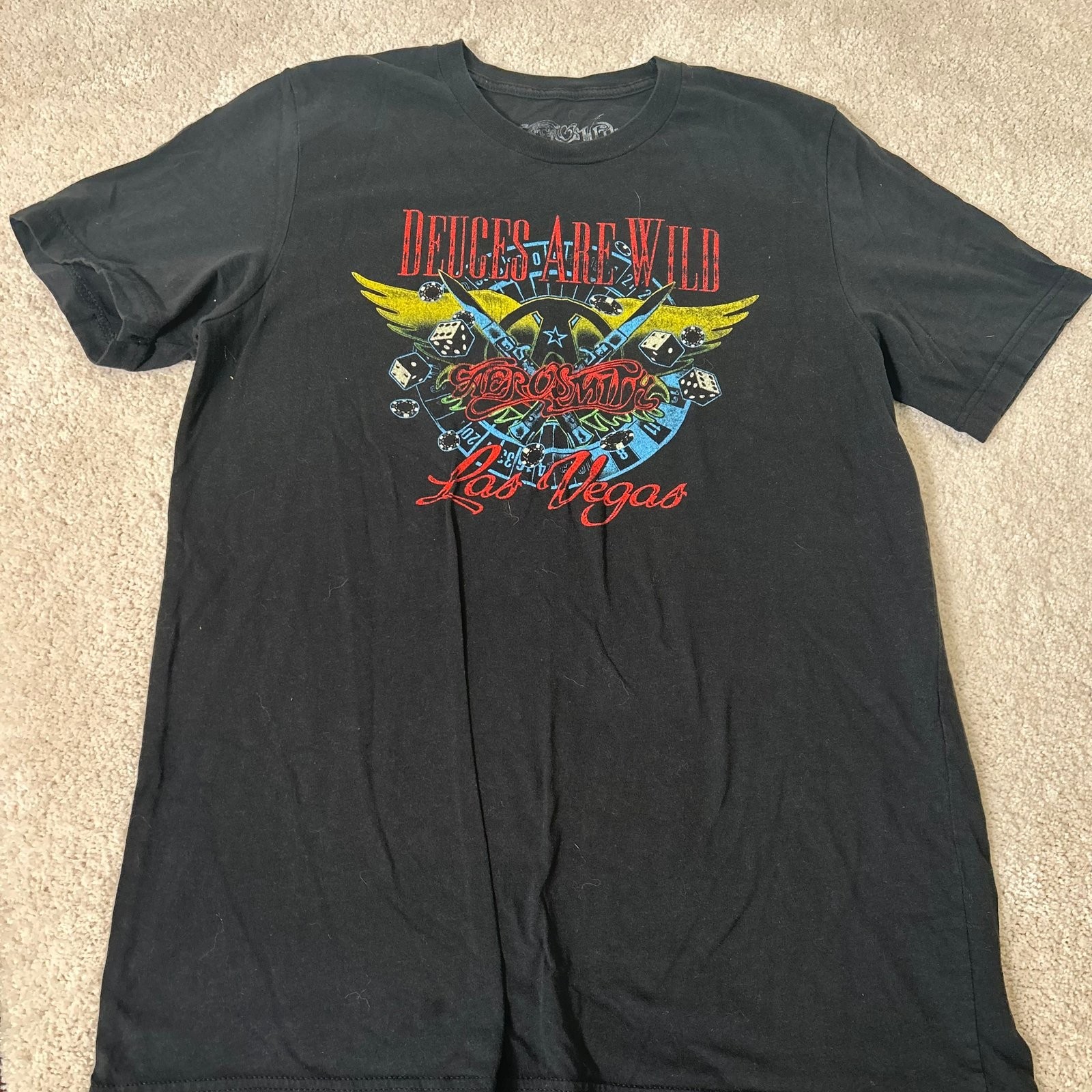 Aerosmith Deuces Are Wild Las Vegas T-Shirt L