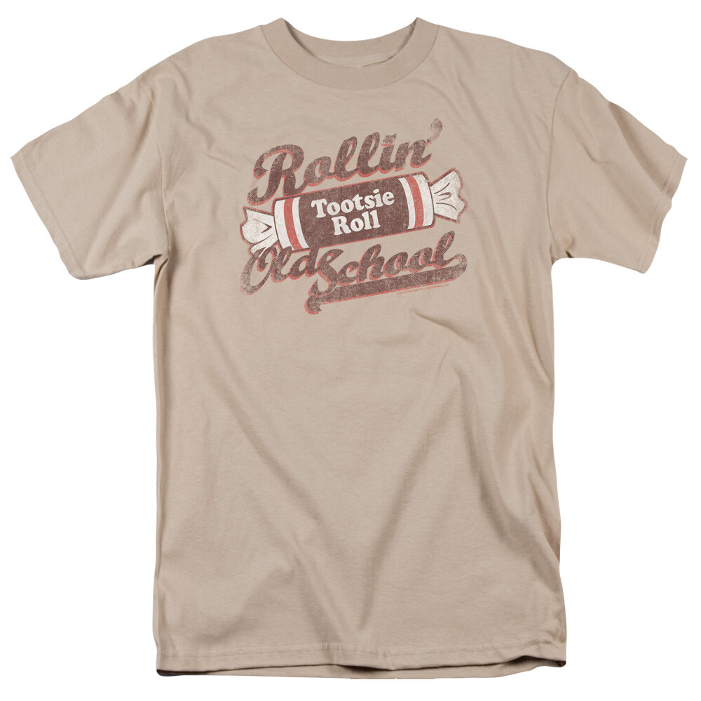 Tootsie Roll Old School T Shirt Mens Licensed Chocolate Candy Tee Sand