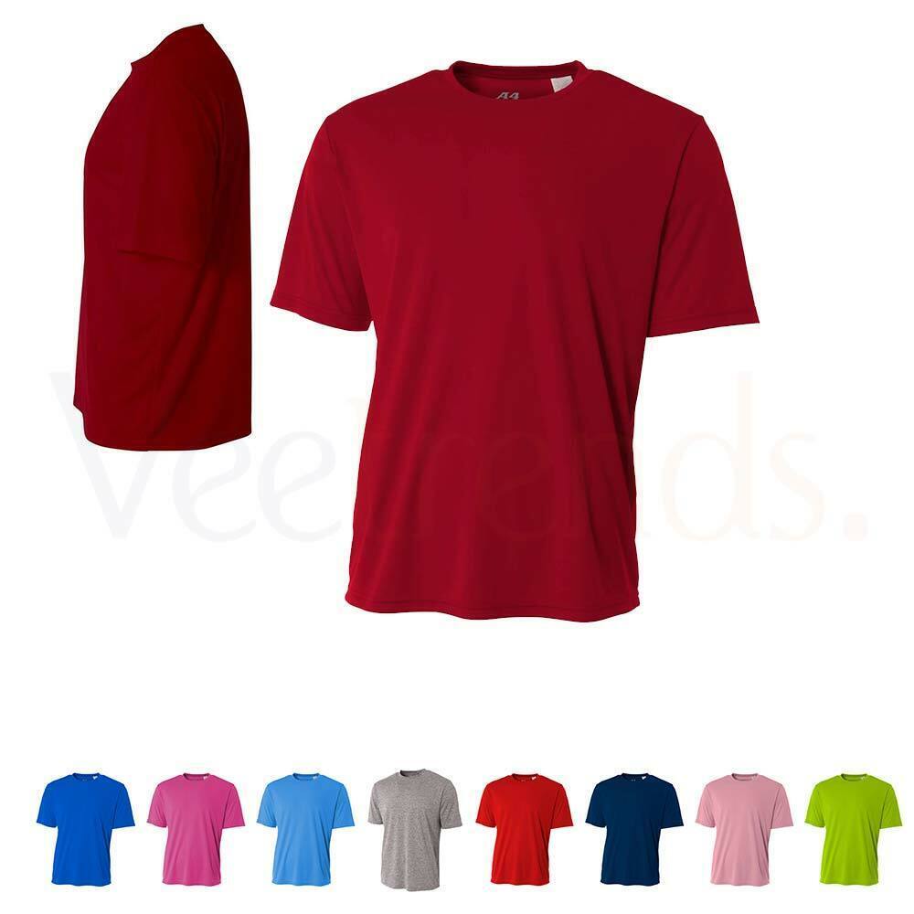 A4 Men Stain Release Short-Sleeve Cooling Performance Crew,N3142,S-2XL gallery