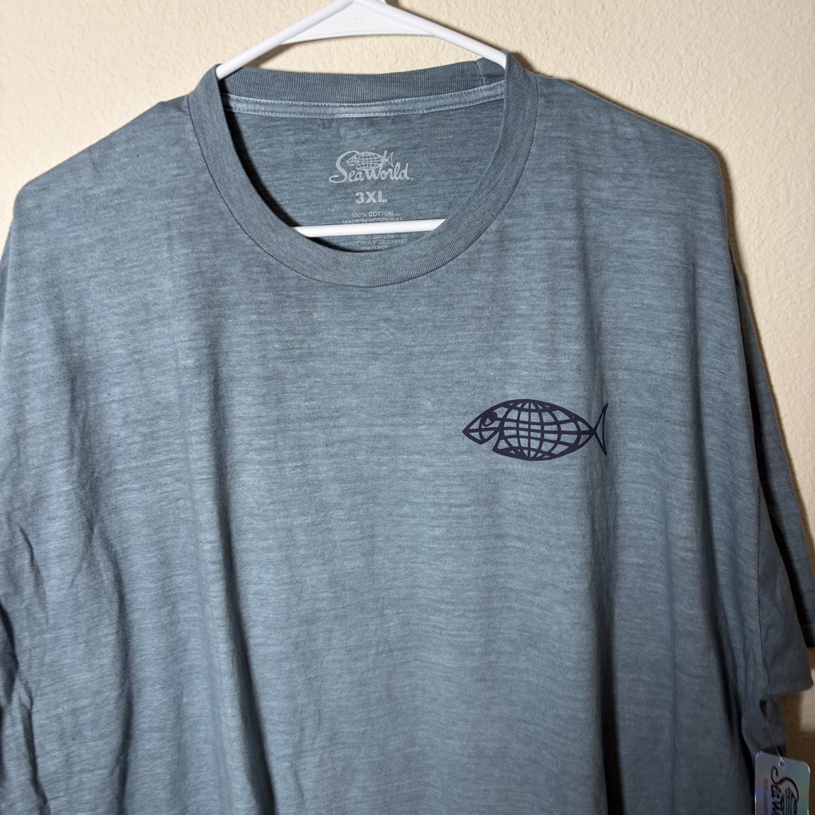 Sea World T-Shirt Adult 3XL Short Sleeve Crew Neck Logo Blue Casual NWT gallery