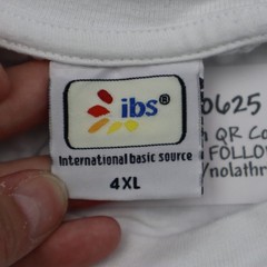IBS International Basic Source Shirt Mens 4XL White Graphic Real Recognize Real