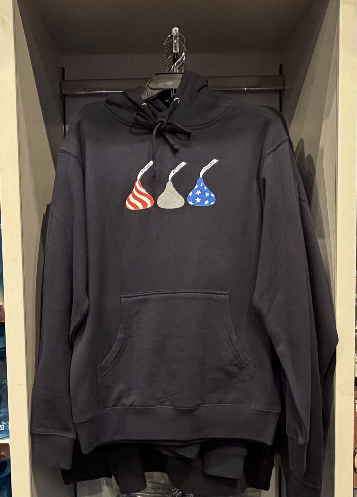 Hershey's World NYC New York Exclusive Kisses Stars & Stripes Adult Hoodie NWT gallery
