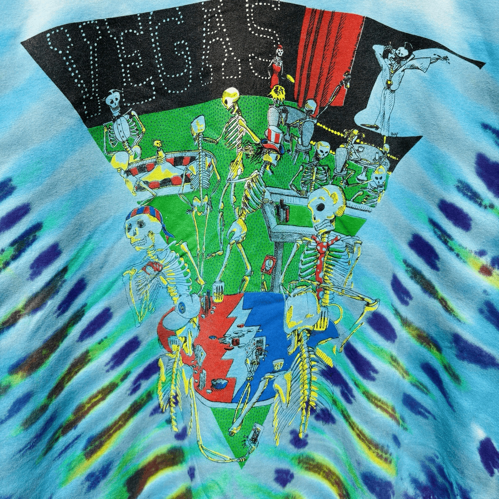 New Unworn Vtg Grateful Dead Las Vegas Band T Shirt Ripple Junction 90s Tie Dye gallery